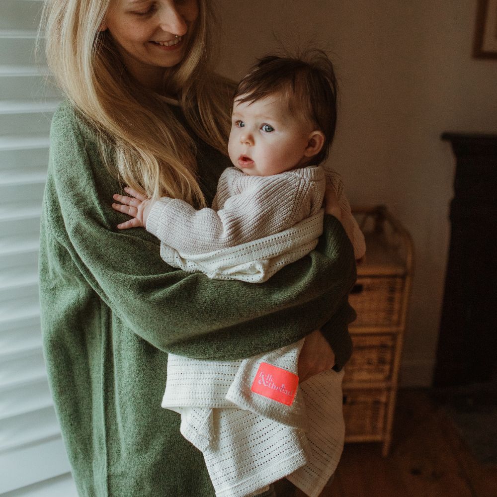 Cloud Organic Cotton Cellular Baby Blanket